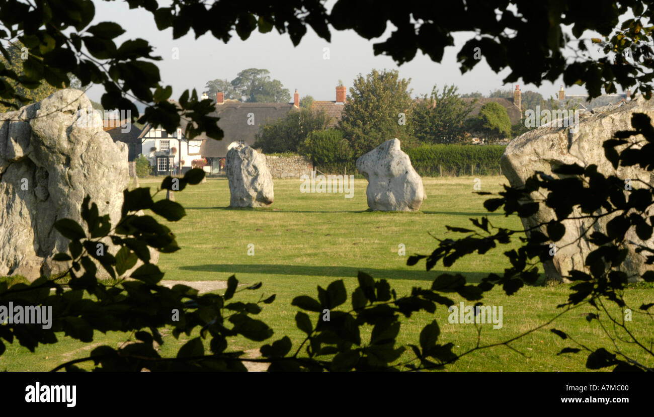 ancient stones at Avebury Stock Photo - Alamy