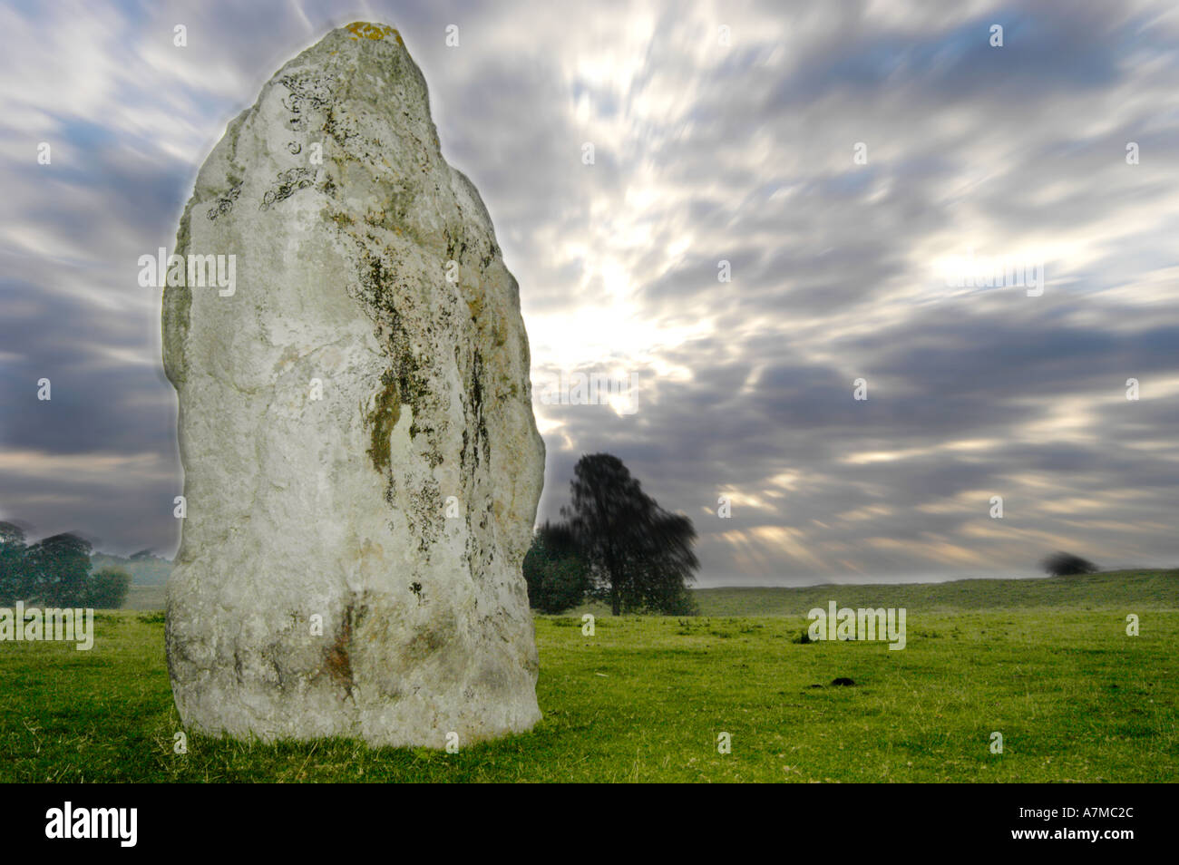 ancient stones at Avebury Stock Photo