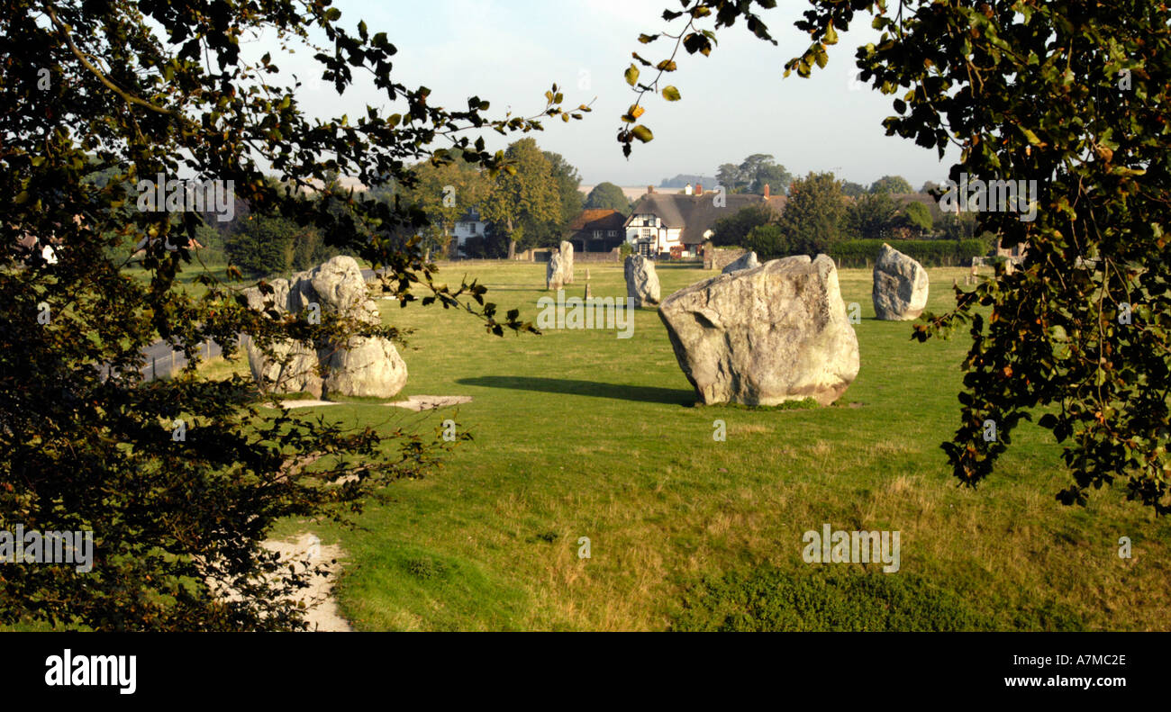 ancient stones at Avebury Stock Photo - Alamy