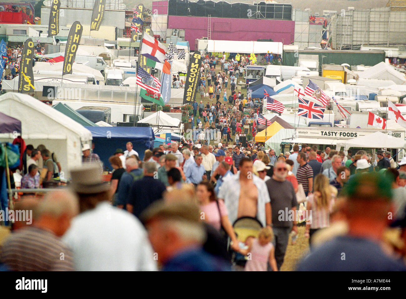Crowds at The Great Dorset Steam Fair in Blandford in Dorset Britain UK
