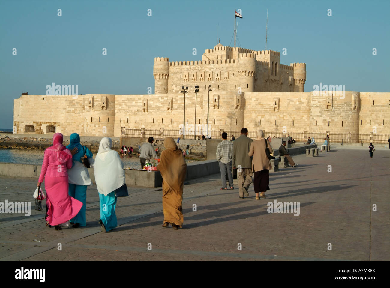 Fortress of Qaitbey, Alexandria, Egypt Stock Photo