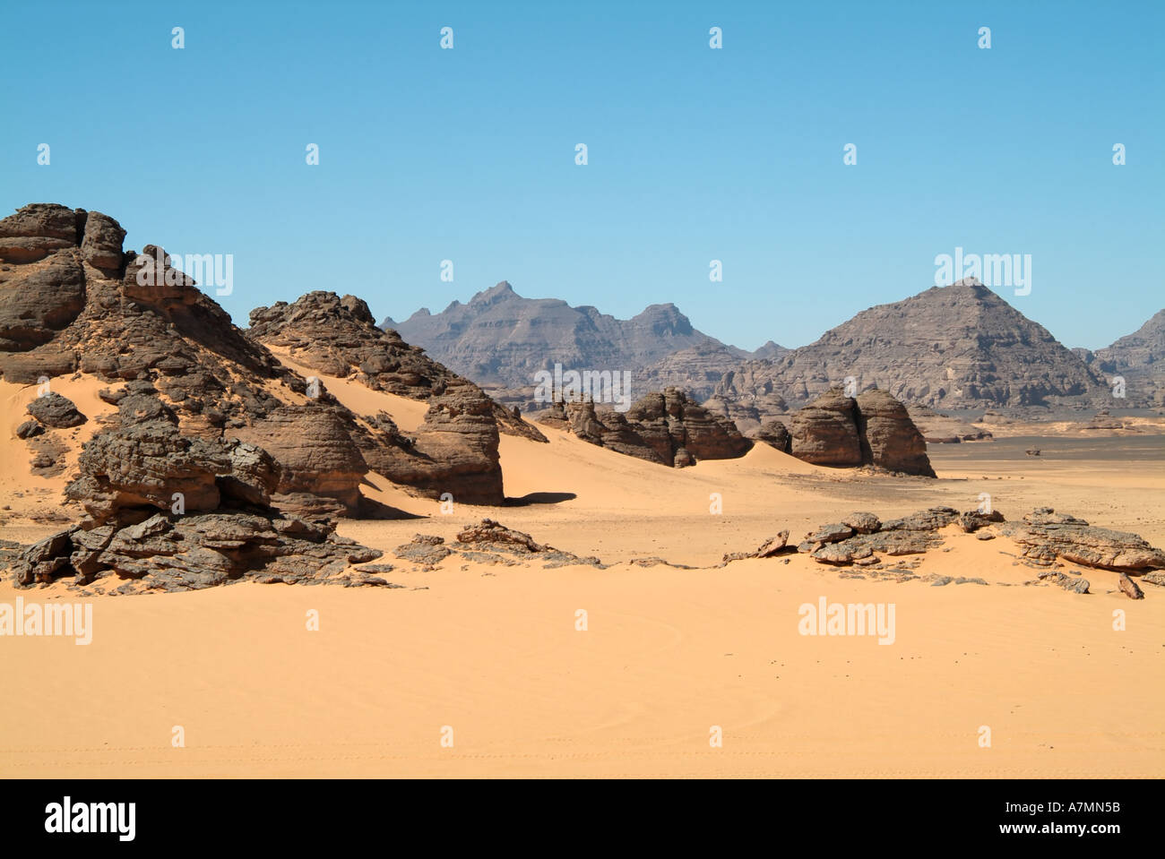 Jebel Acacus, Sahara Desert, Libya Stock Photo