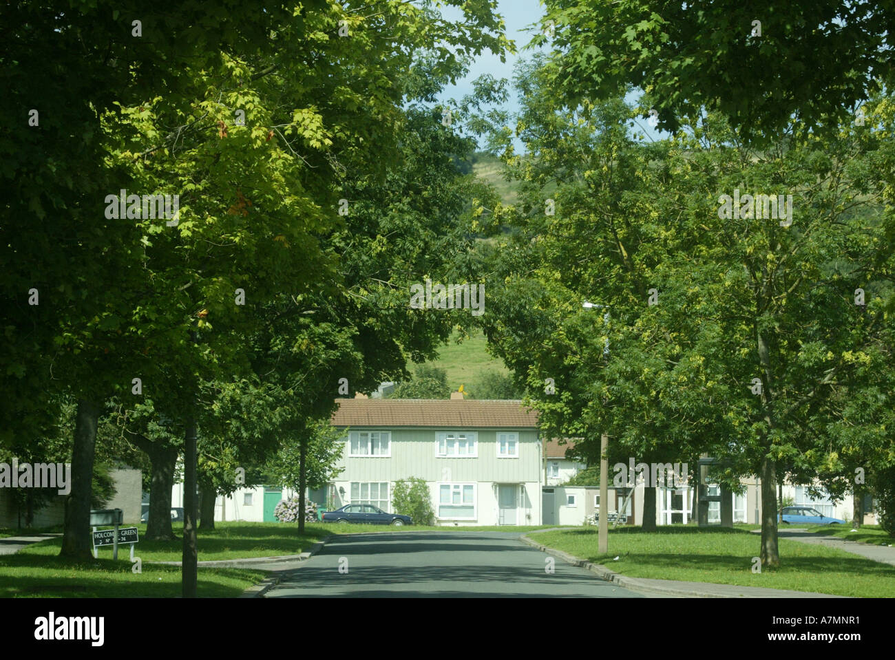 Local Authority and Council Housing on an estate in Bath Stock Photo