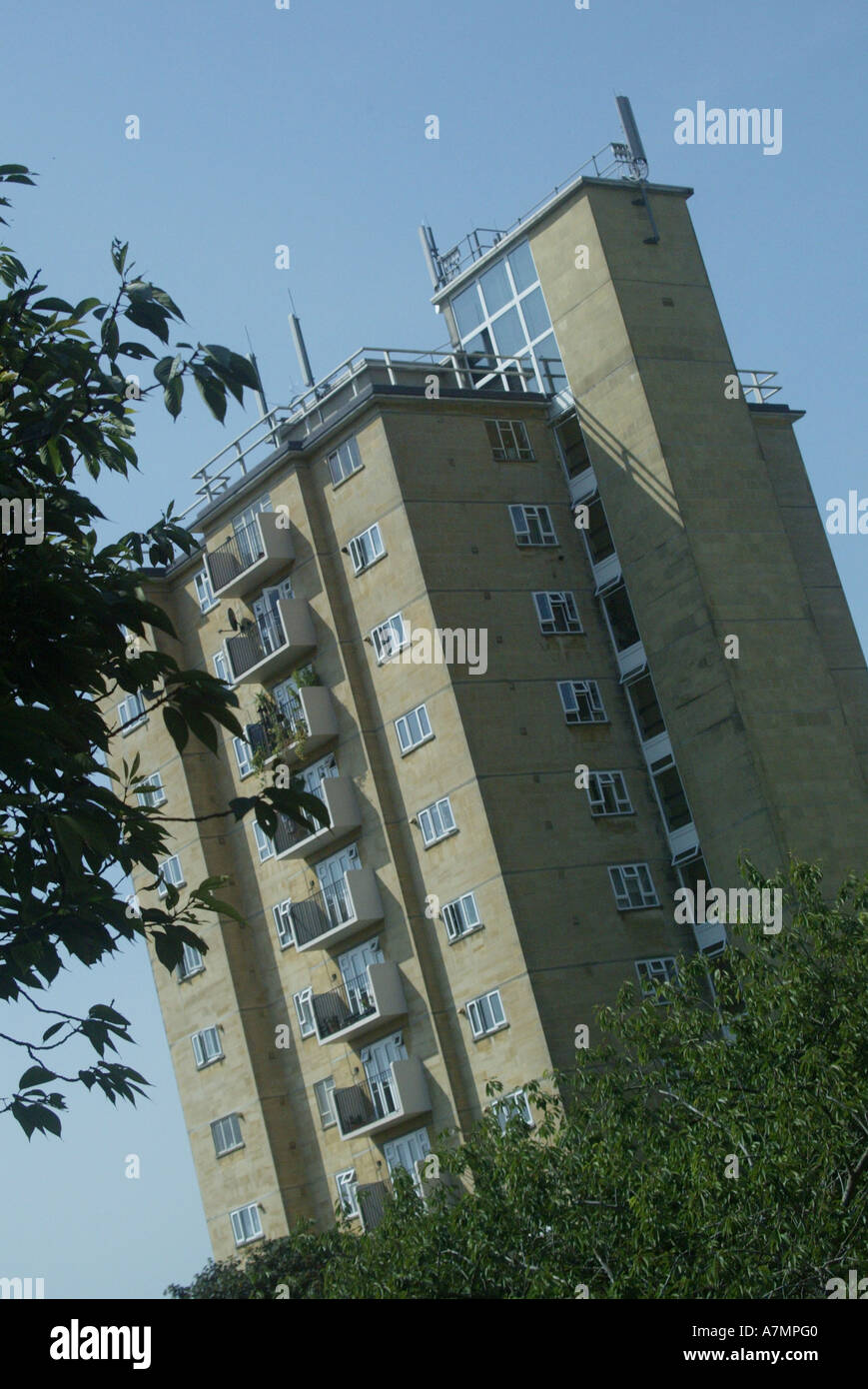 Local Authority and Council Housing on an estate in Bath Stock Photo