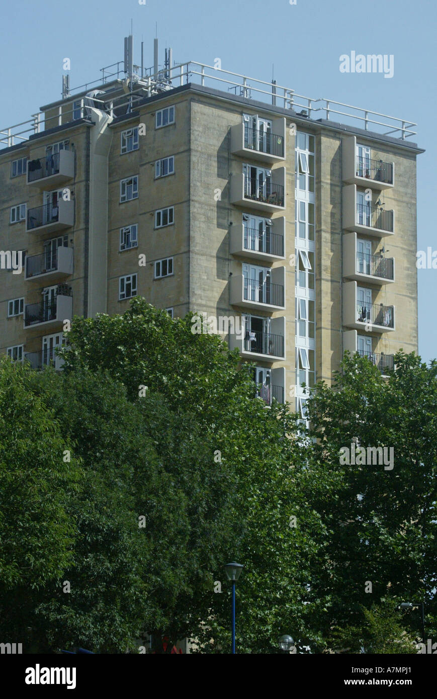 Local Authority and Council Housing on an estate in Bath Stock Photo