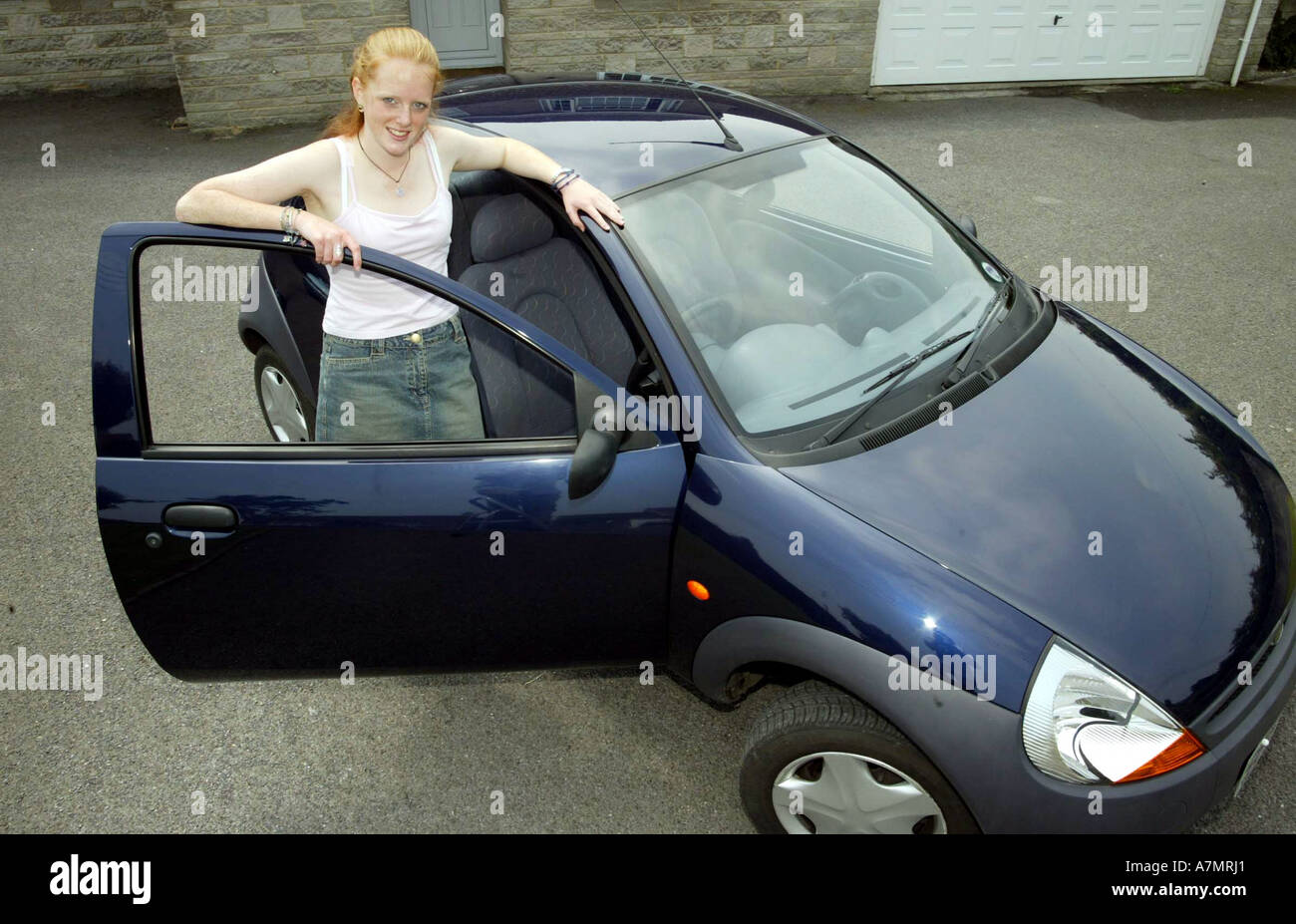 A young driver who has just passed her driving test. Picture Matt Cardy 07769 654194 Stock Photo