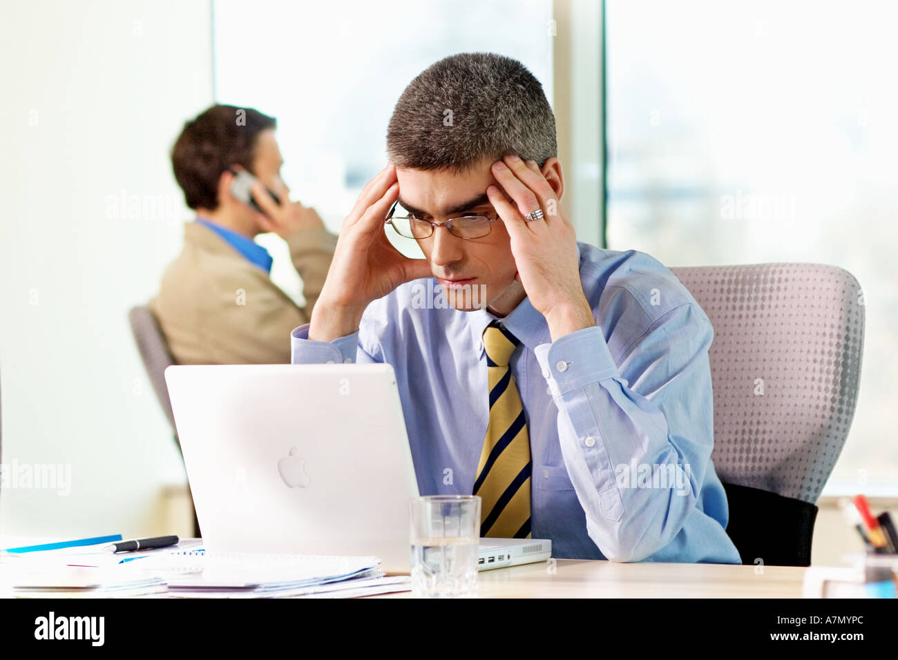 Two men in the office. Stock Photo