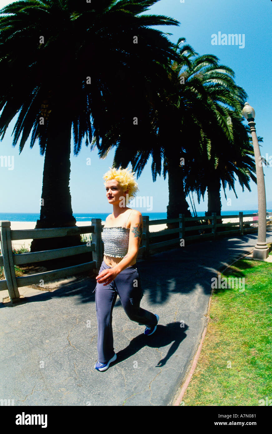 Punk girl walking hi-res stock photography and images - Alamy