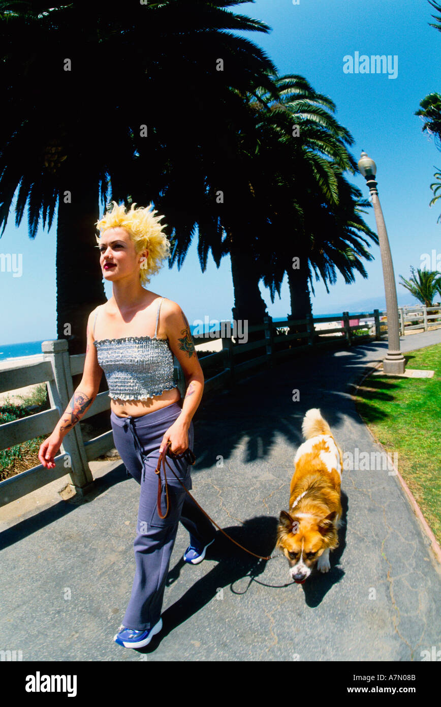 a punk girl walking Stock Photo - Alamy