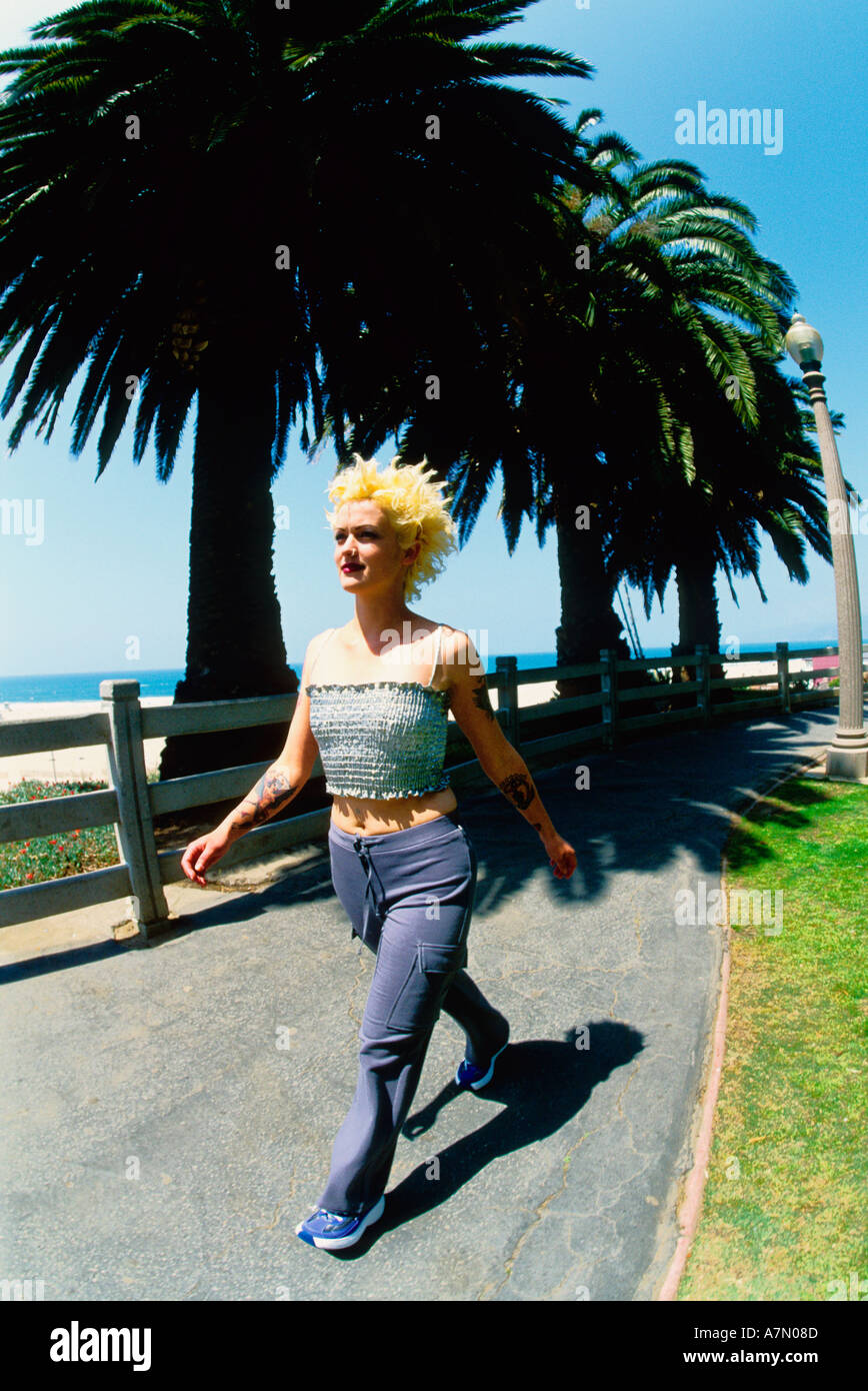 Punk girl walking hi-res stock photography and images - Alamy
