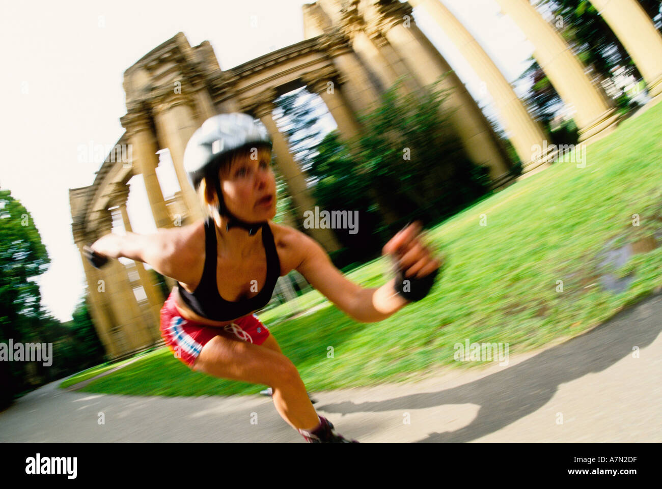 inline skating in San Francisco California USA Stock Photo Alamy