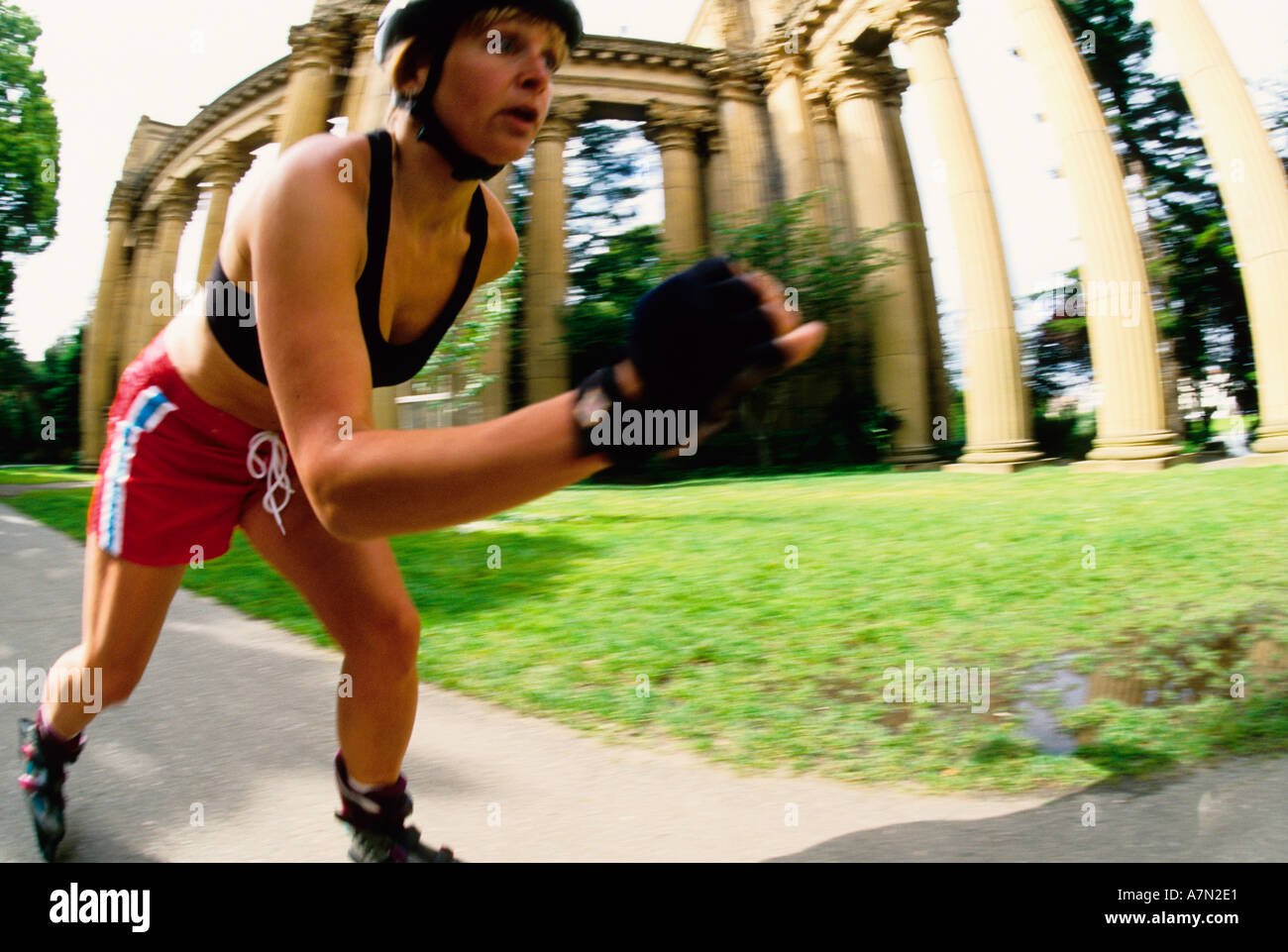 inline skating in San Francisco California USA Stock Photo Alamy
