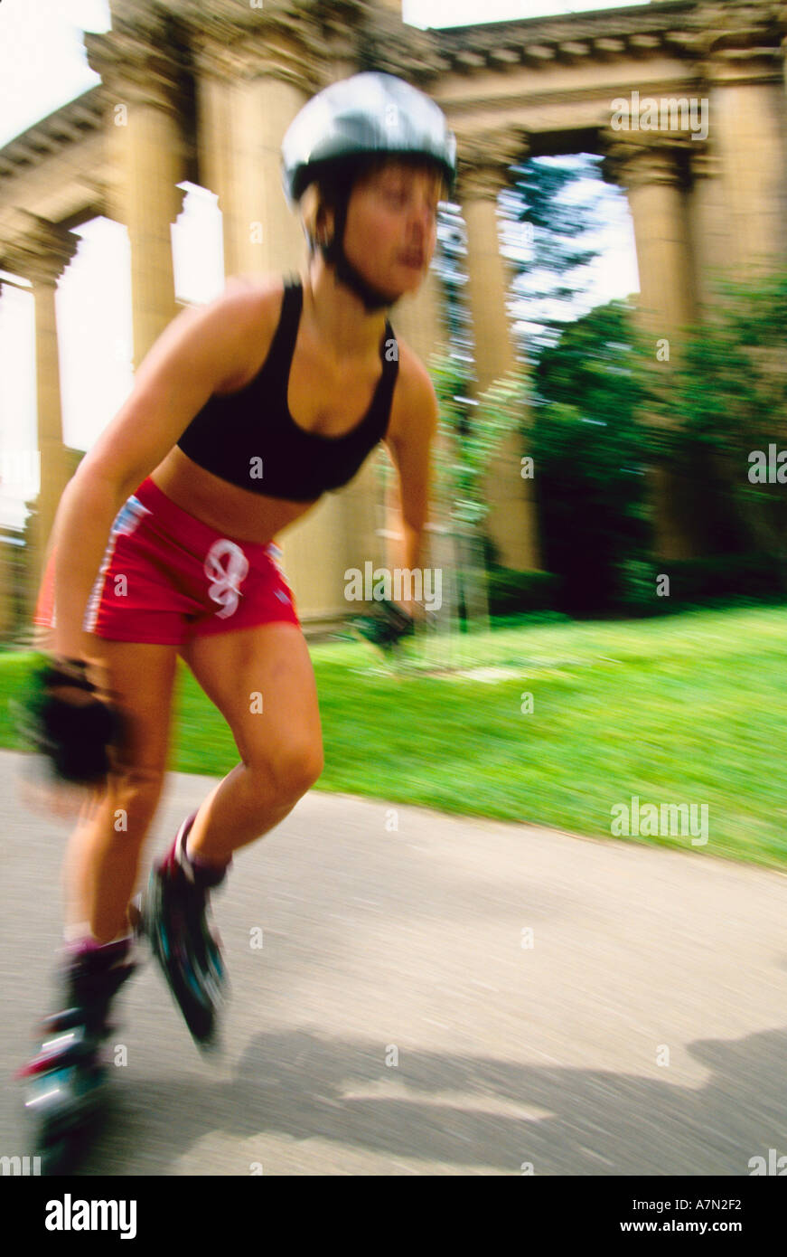 inline skating in San Francisco California USA Stock Photo Alamy