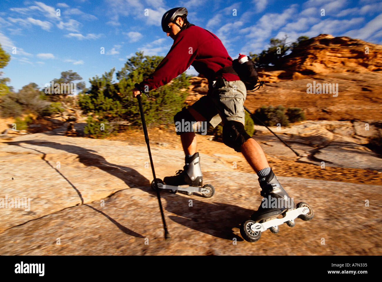 off road inline skating Stock Photo Alamy