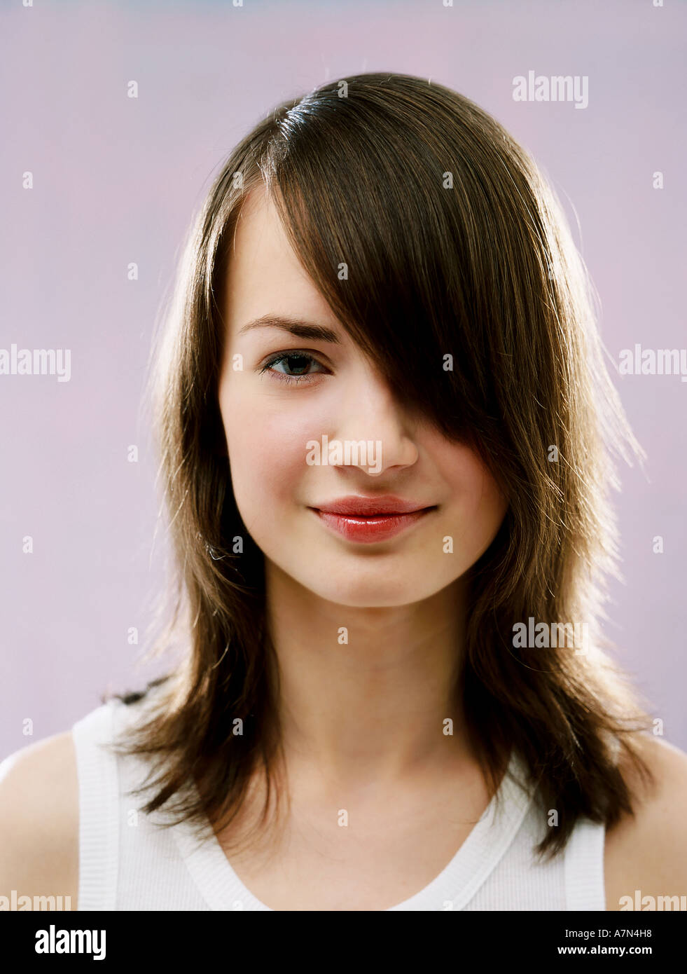 Indoor Studio Woman Young Girl 20 25 Brunette Long Hair