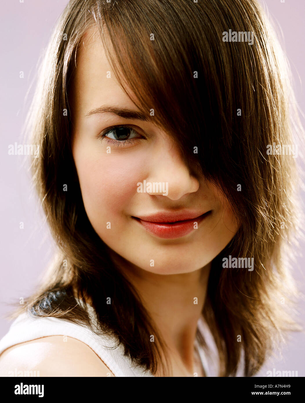 Indoor Studio Woman Young Girl 20 25 Brunette Long Hair