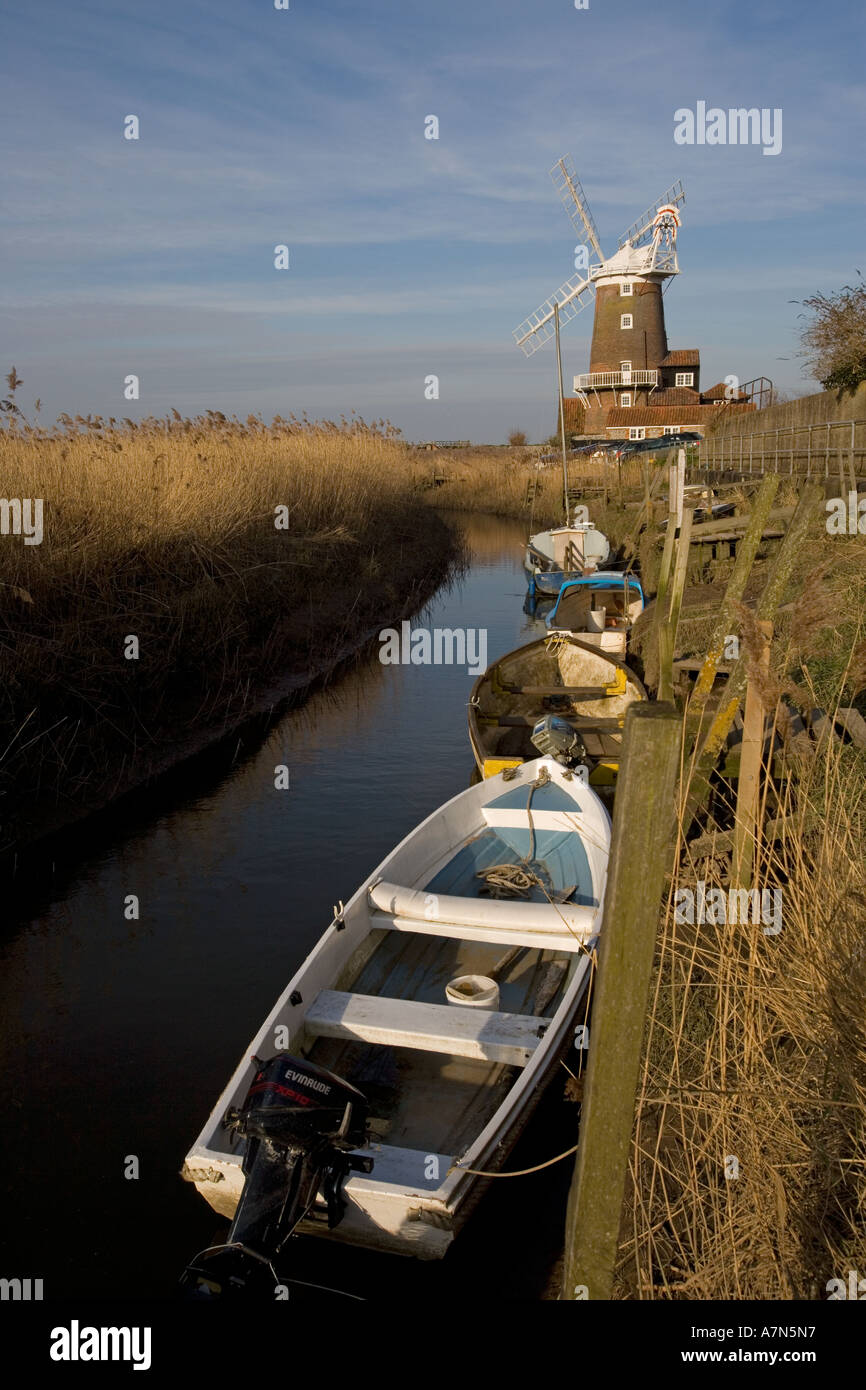 Cley Village and Windmill on the North Norfolk Coast England Stock Photo
