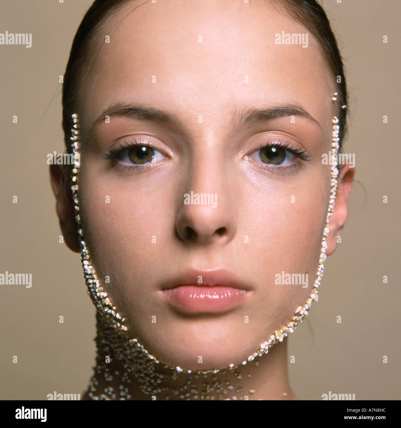 studio indoors cosmetics beauty care woman young girl 20 25