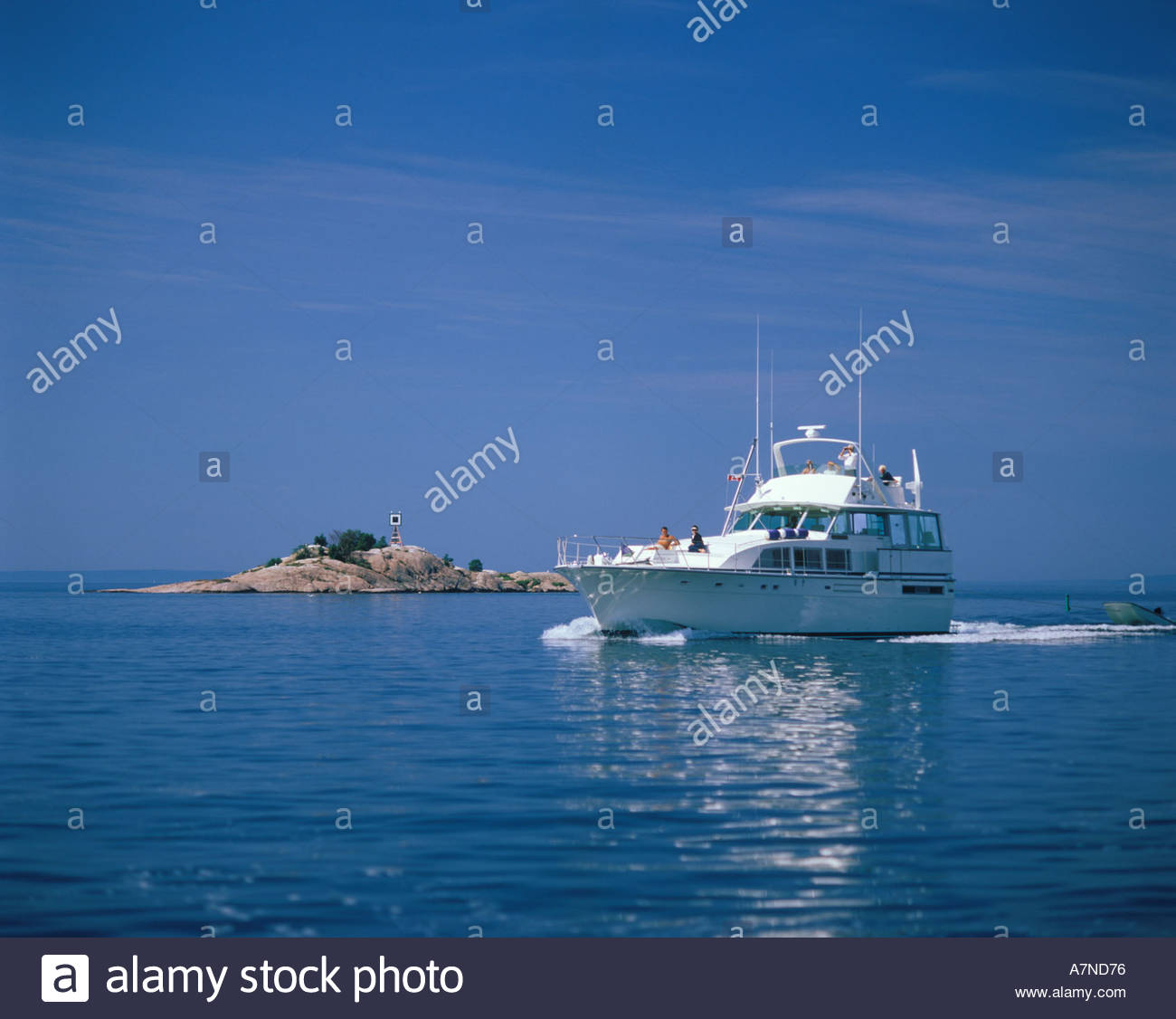 Lake Huron Cabin Cruiser Stock Photos Lake Huron Cabin Cruiser
