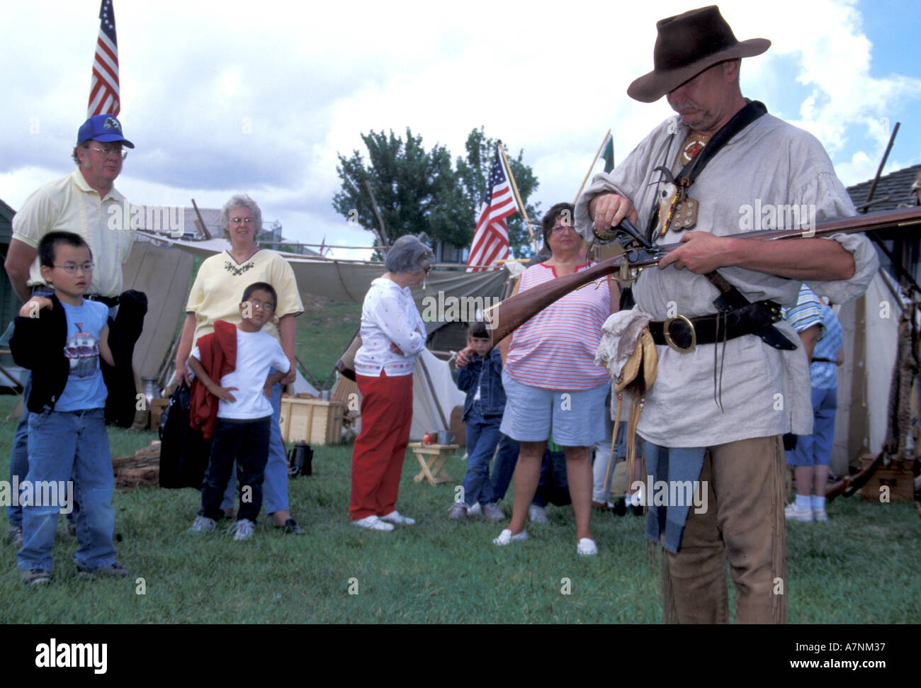 USA, WA, Fort Walla Walla Museum, Lewis & Clark Days celebration, early