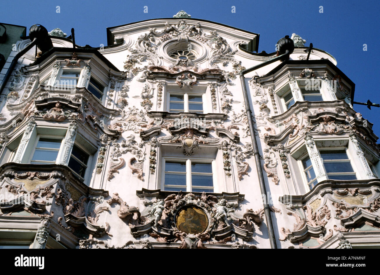 Austria, the Tyrol, Innsbruck, the Helblinghaus or Helbling House Stock Photo