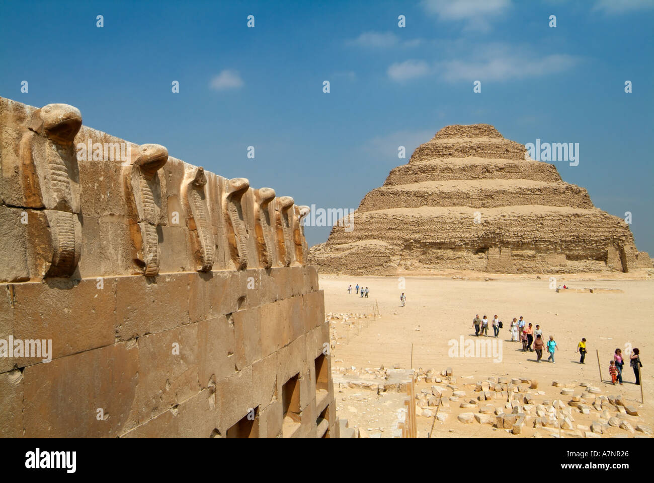 Step Pyramid of Saqqara, Egypt Stock Photo