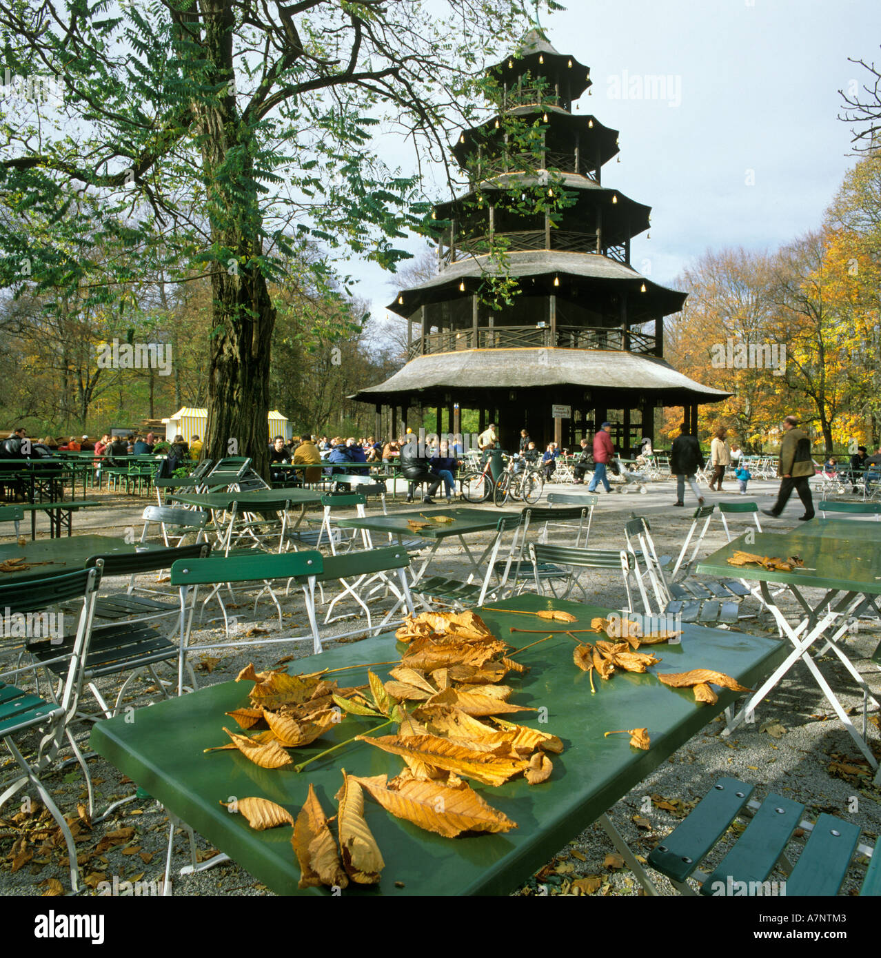 Munich Bavaria Germany Englischer Garten English garden Chinese tower