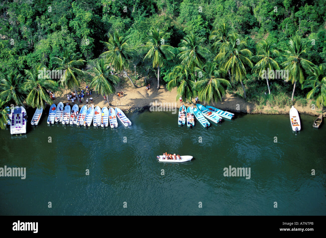 Dominican Republic, Del Este National Park, Rio Chavon (aerial view
