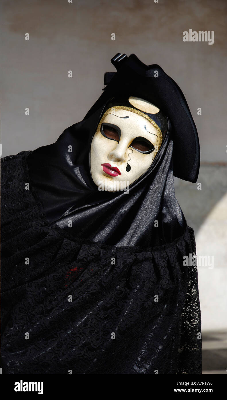 Black mask at carneval in Venice, Italy Stock Photo Alamy