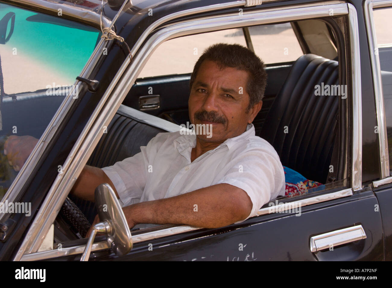 Egyptian taxi driver Egypt Stock Photo Alamy