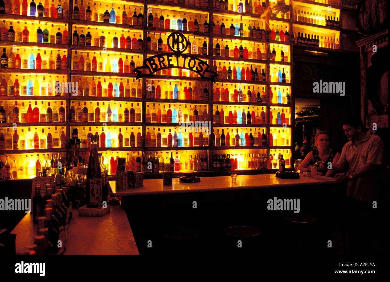 Greece, Athens, night bar in Plaka district Stock Photo Alamy