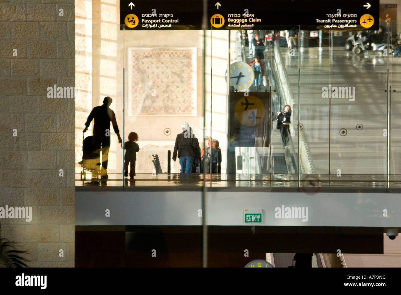 Corridors Ben Gurion International Airport Tel Aviv Israel Stock