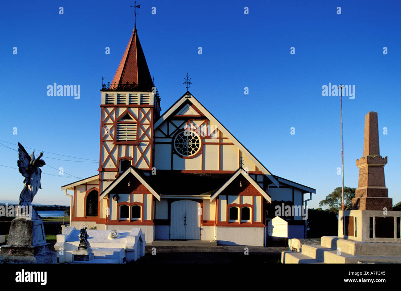 New Zealand, North Island, Rotorua, Saint Faith Anglican Church Stock Photo