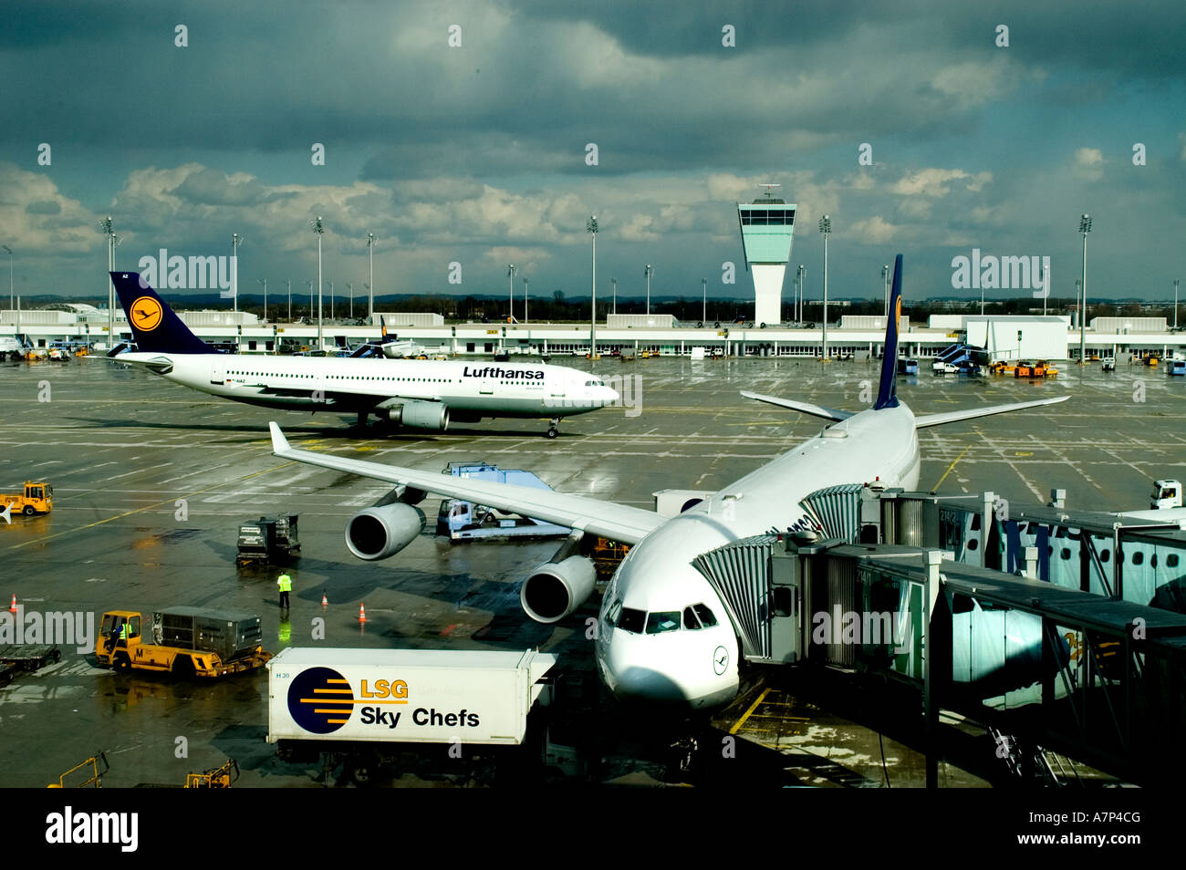 Munchen De Franz J Straus Airport Airplane Lufthansa Stock Photo Alamy