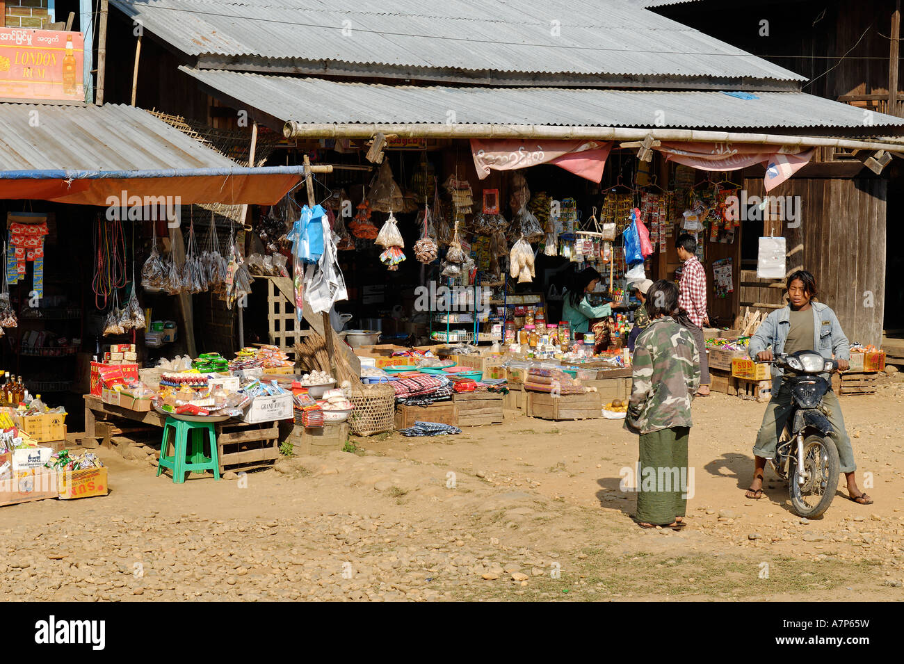 Markt in Putao Kachin State Myanmar market in Putao Kachin State Myanmar Stock Photo