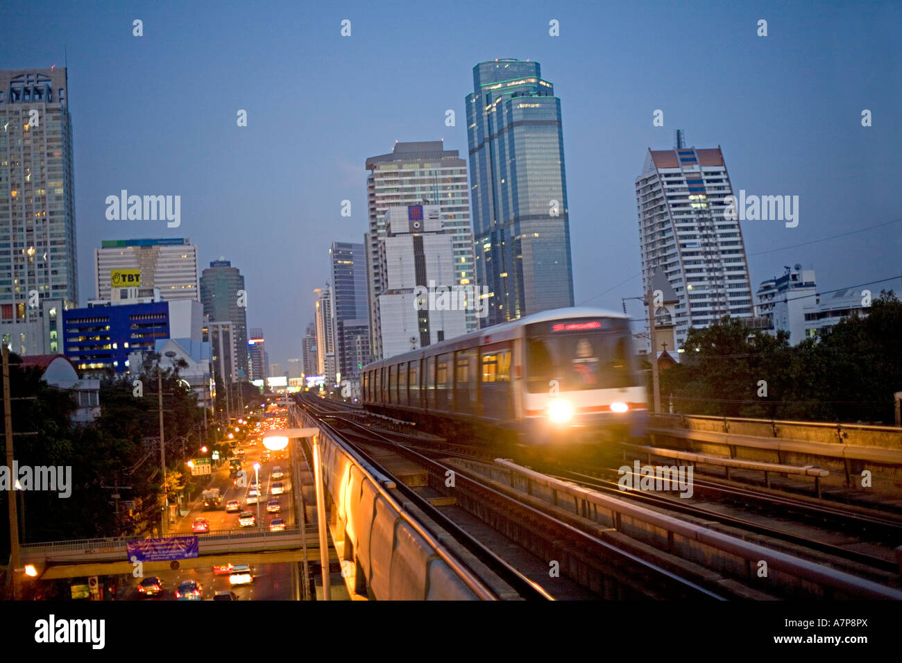 Sky Train, Bangkok,  Thailand Stock Photo