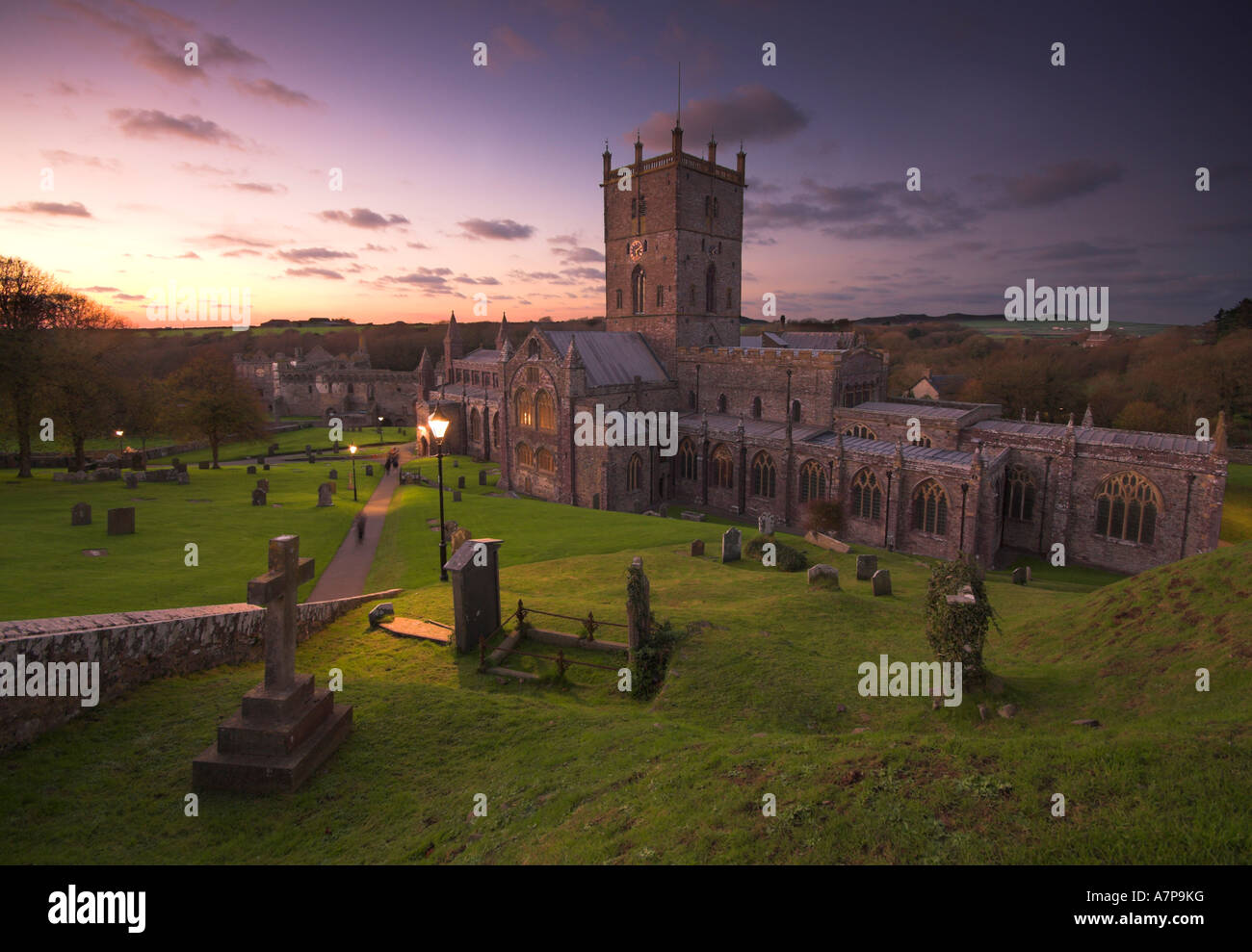 St. David's Cathedral, St. David's, Pembrokeshire, Wales, UK Stock Photo