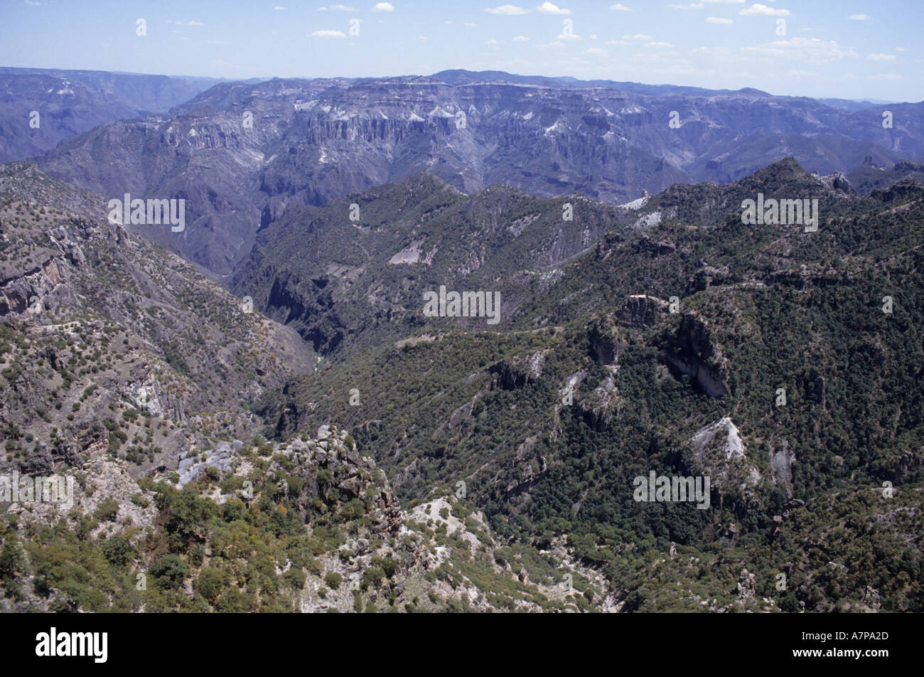 Mexico Chihuahua State El Divisadero The Copper Canyon In The Sierra Madre Tarahumara Stock Photo