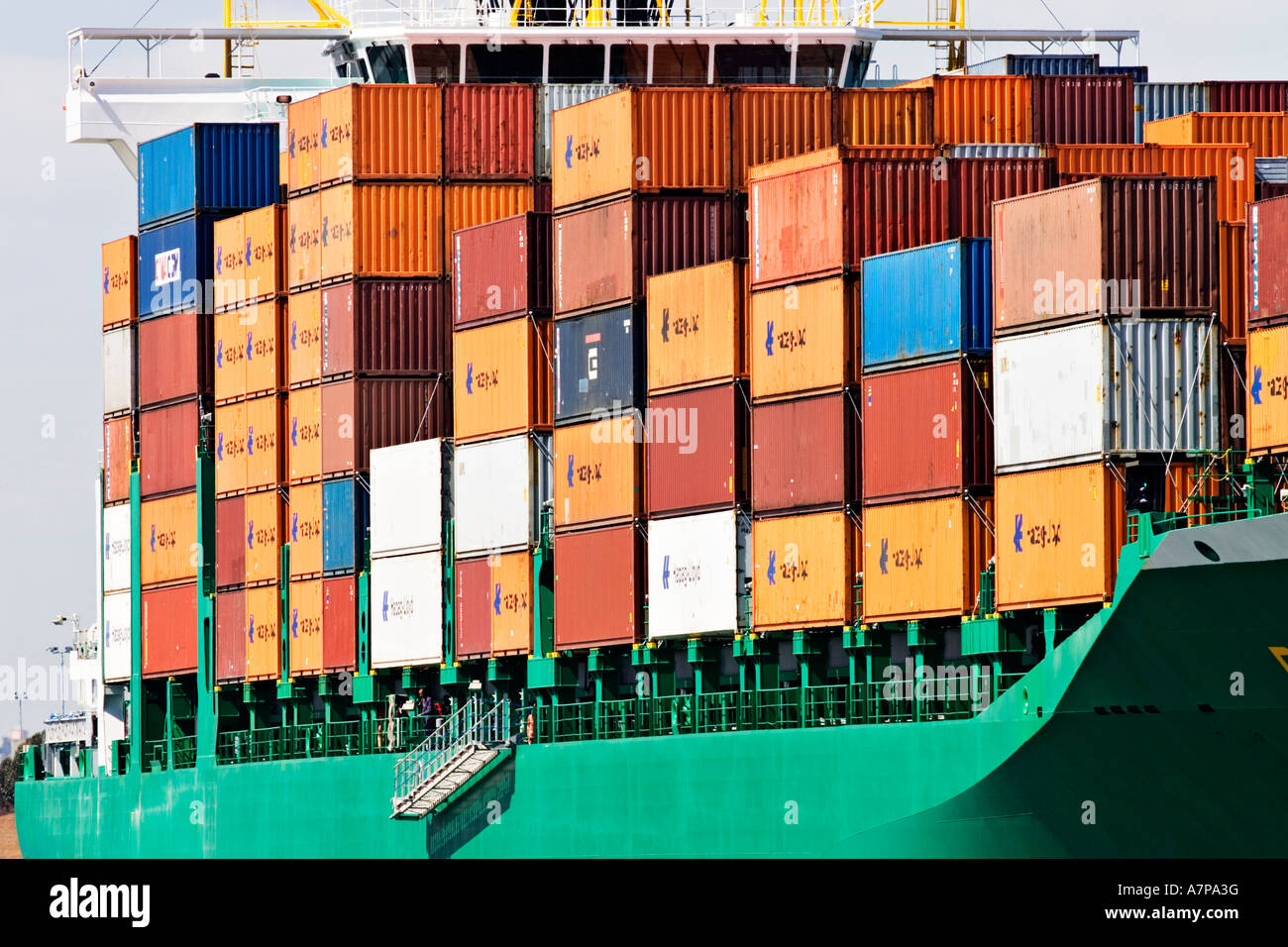Shipping Industry / A container ship in the "Port of Melbourne" Melbourne Victoria Australia