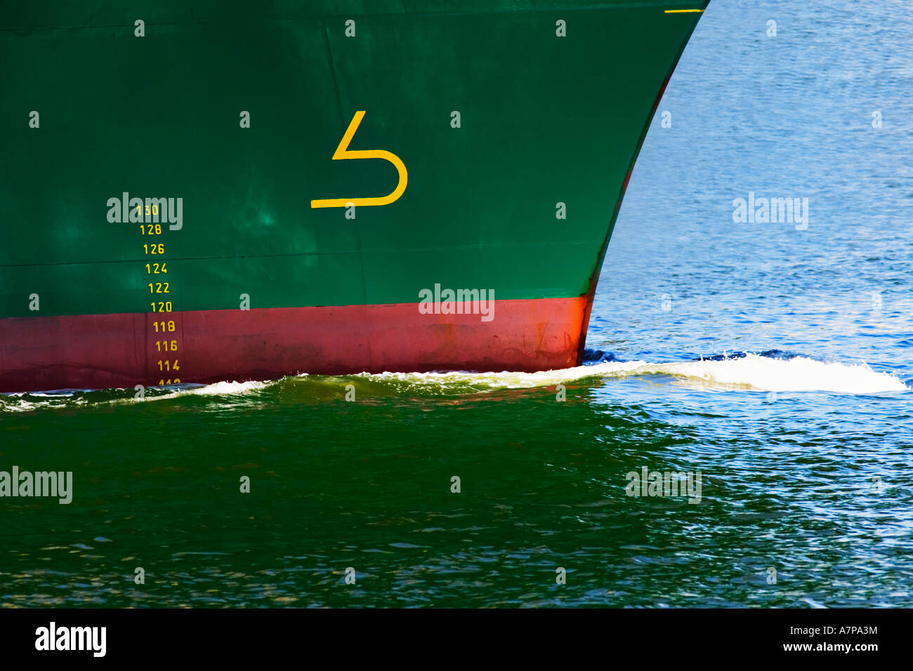 Shipping Industry / A close up of the hull of a Container Ship Stock