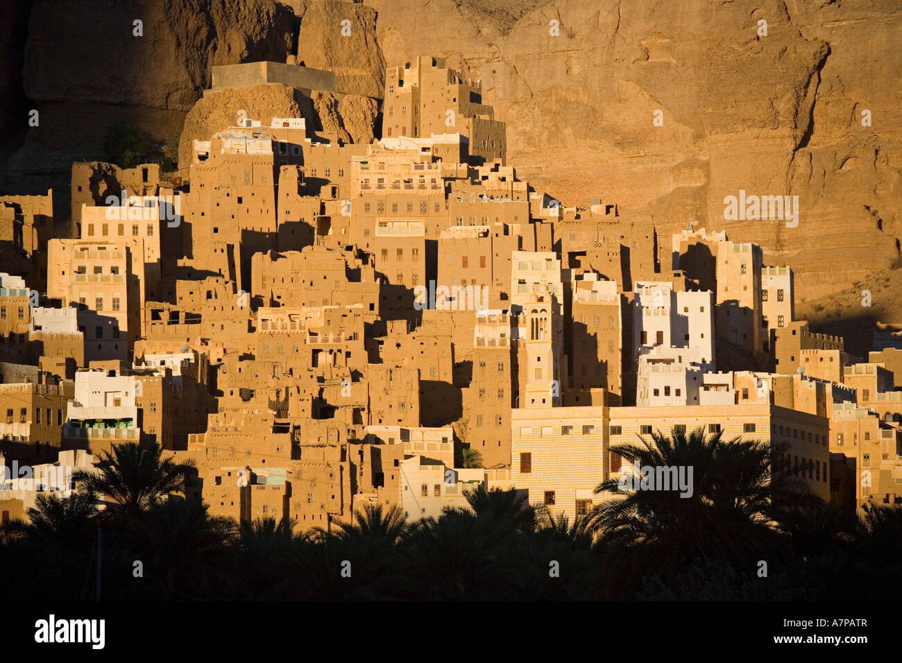 Village of Al Khurayba, Wadi Dawan (Wadi Do'an), Yemen Stock Photo
