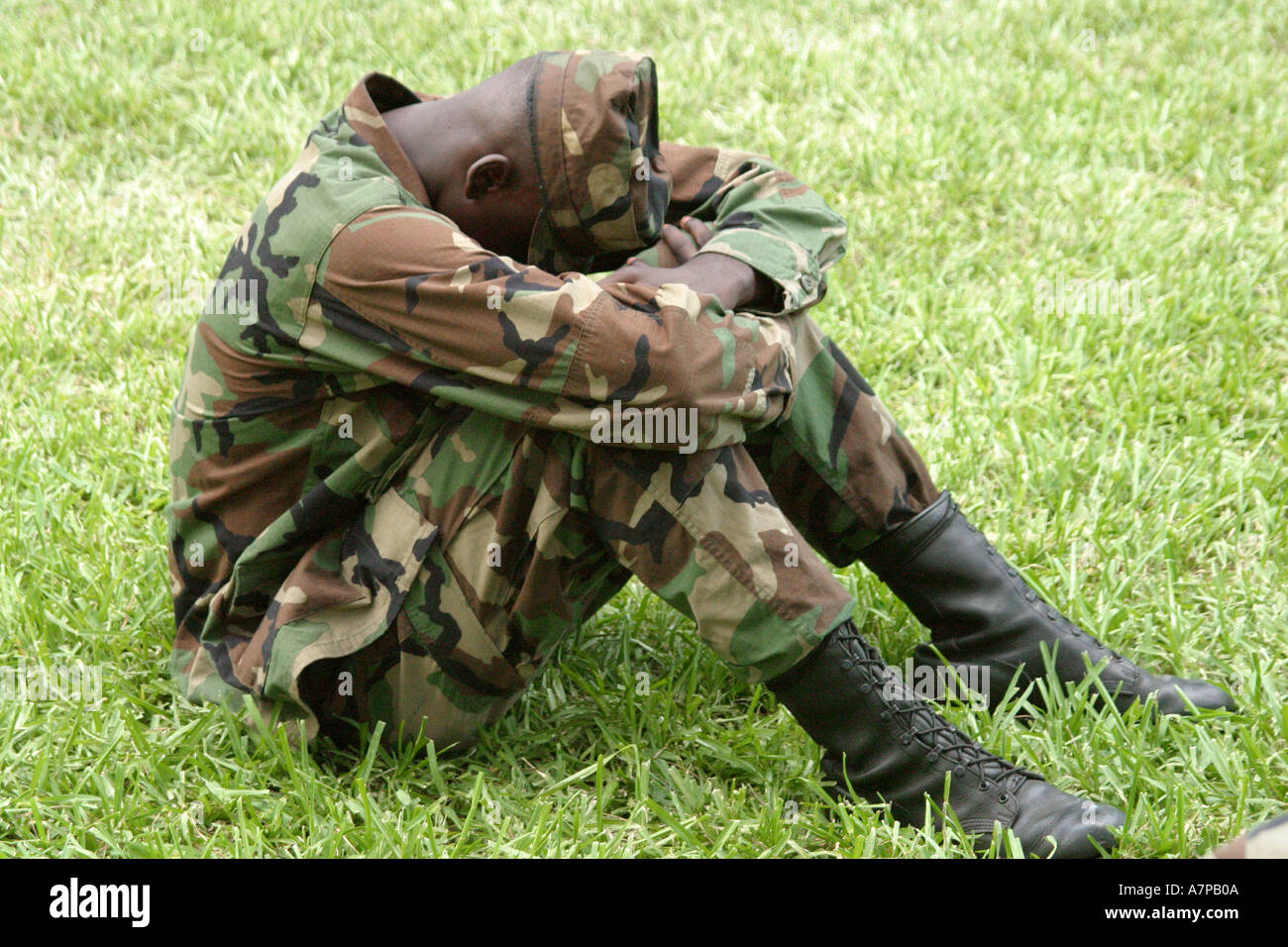 Miami Florida,Bayfront Park,Salute to Florida Heroes Festival,festivals fair,honoring military,Black adult,adults,man men male,boy boys kids children Stock Photo