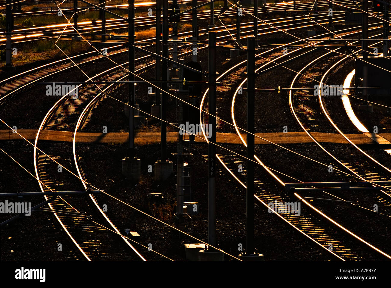 Melbourne Rail System / Train tracks photographed at sunrise.Location