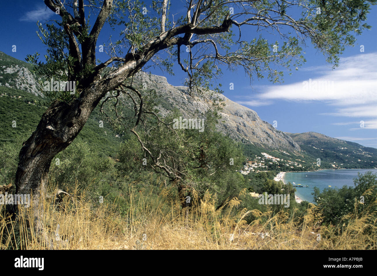 Greece, Ionian Islands, Corfu, Eastern coast, Nissaki beach Stock Photo