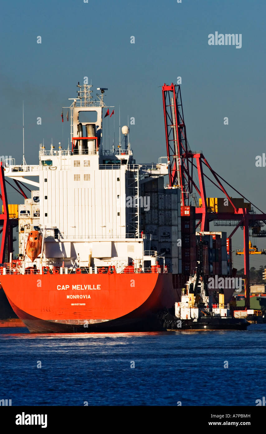 Shipping Industry / A Container Ship is docking.The "Port of Melbourne