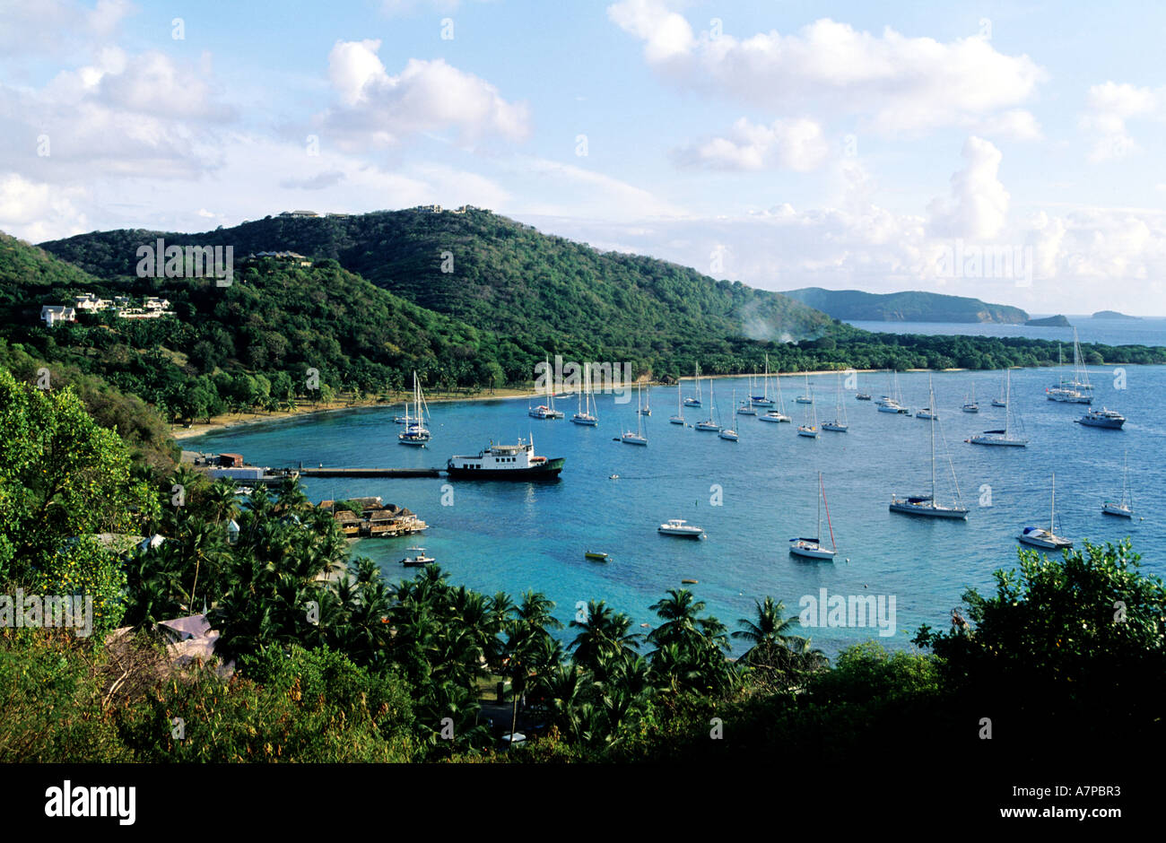 Saint Vincent and the Grenadines, Mustique island, Britannia Bay Stock