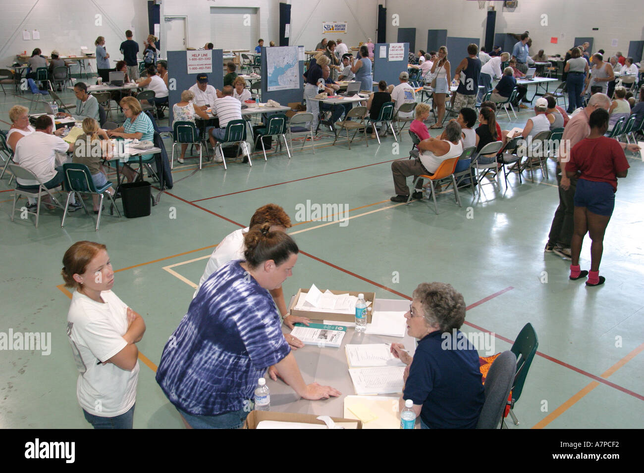 Florida Charlotte County,Port Charlotte neighborhood,residential,Center,centre,State FEMA Disaster Recovery Center,centre,Federal Emergency Management Stock Photo