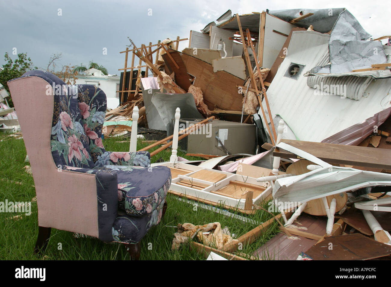 Port Charlotte Florida Hurricane Charley damage mobile home modular