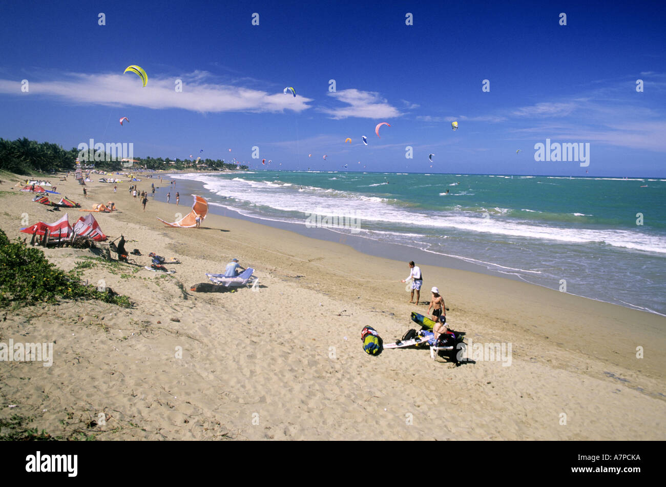 Dominican Republic, Puerto Plata province, Cabarete village considered ...