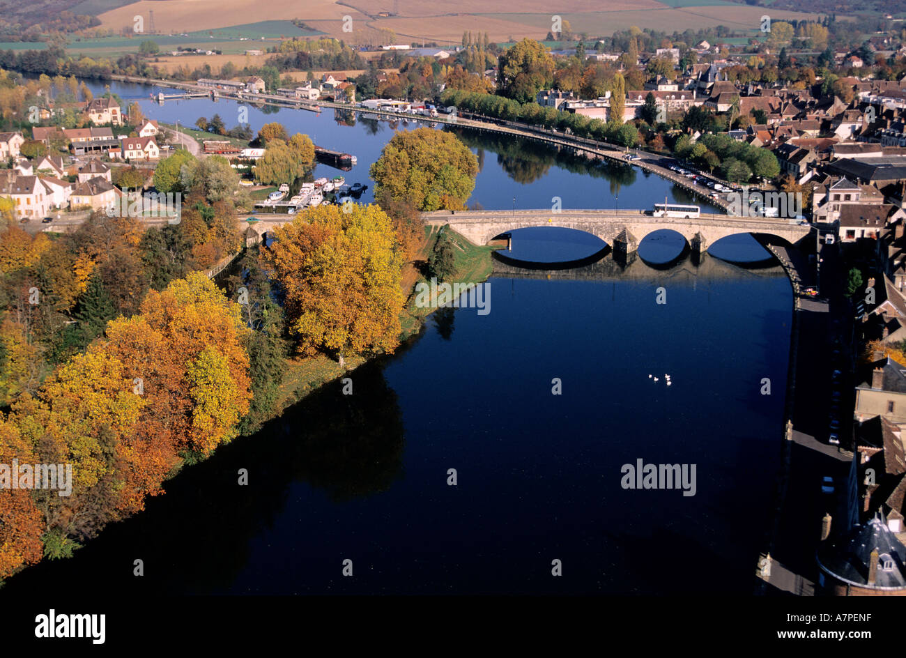 Villeneuve sur yonne aerial view hires stock photography and images